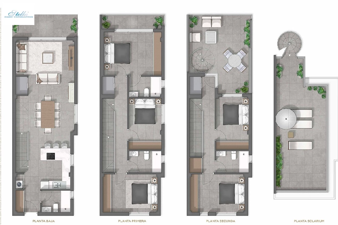 casa duplex en Guardamar del Segura en vente, construit 202 m², estado nuevo, terrain 148 m², 4 chambre, 4 salle de bains, ref.: HA-GUN-150-D01-12