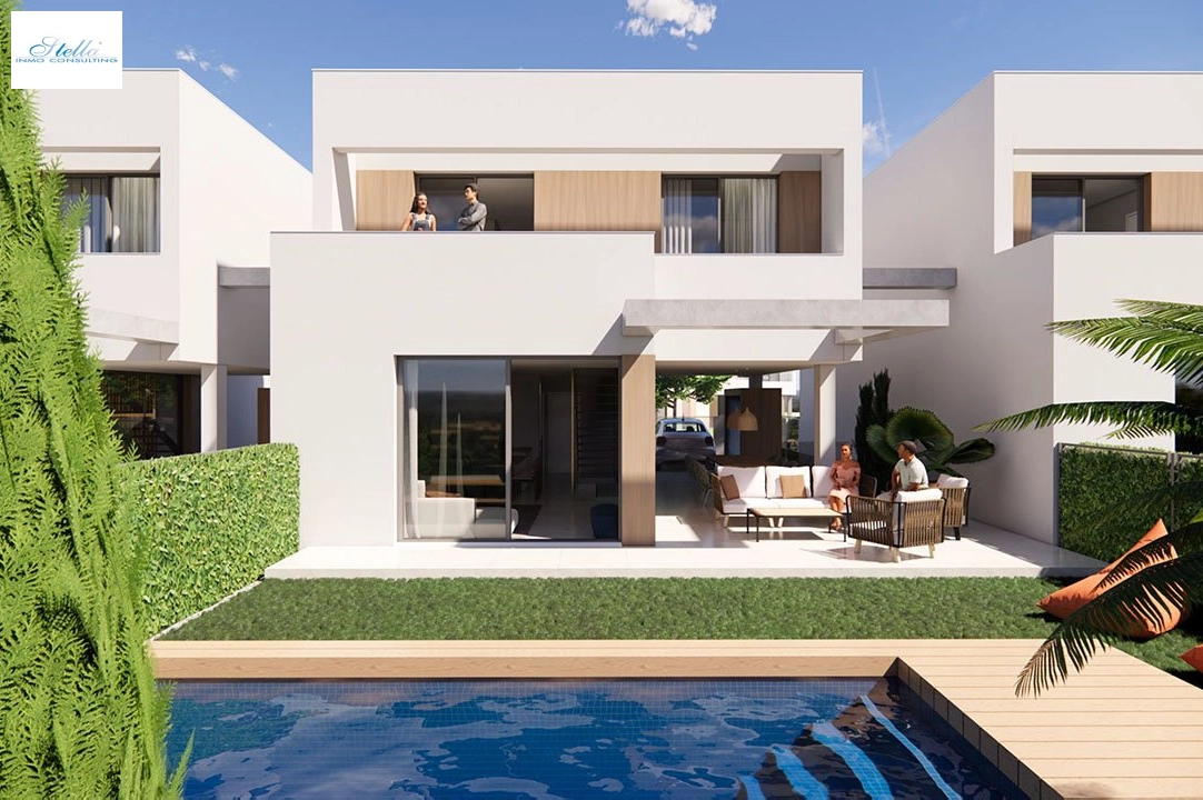 villa en Los Alcazares en vente, construit 300 m², estado nuevo, terrain 202 m², 3 chambre, 3 salle de bains, piscina, ref.: HA-LAN-421-E01-1