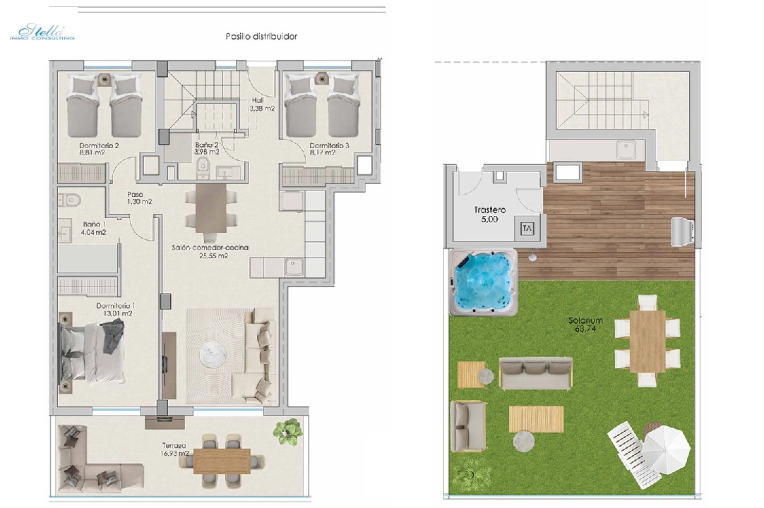 atico en Santa Pola en vente, construit 251 m², estado nuevo, 3 chambre, 2 salle de bains, piscina, ref.: HA-SPN-702-A04-14