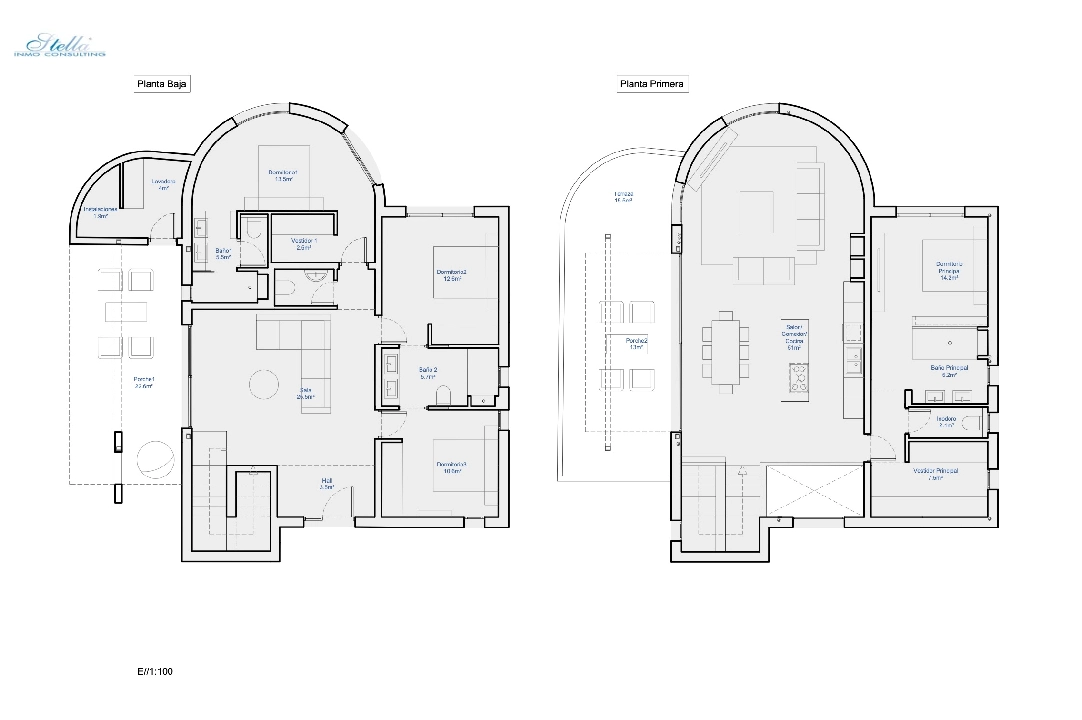 villa en Benitachell(Moraira Alcasar) en vente, construit 260 m², aire acondicionado, terrain 1280 m², 4 chambre, 3 salle de bains, piscina, ref.: CA-H-1675-AMB-23