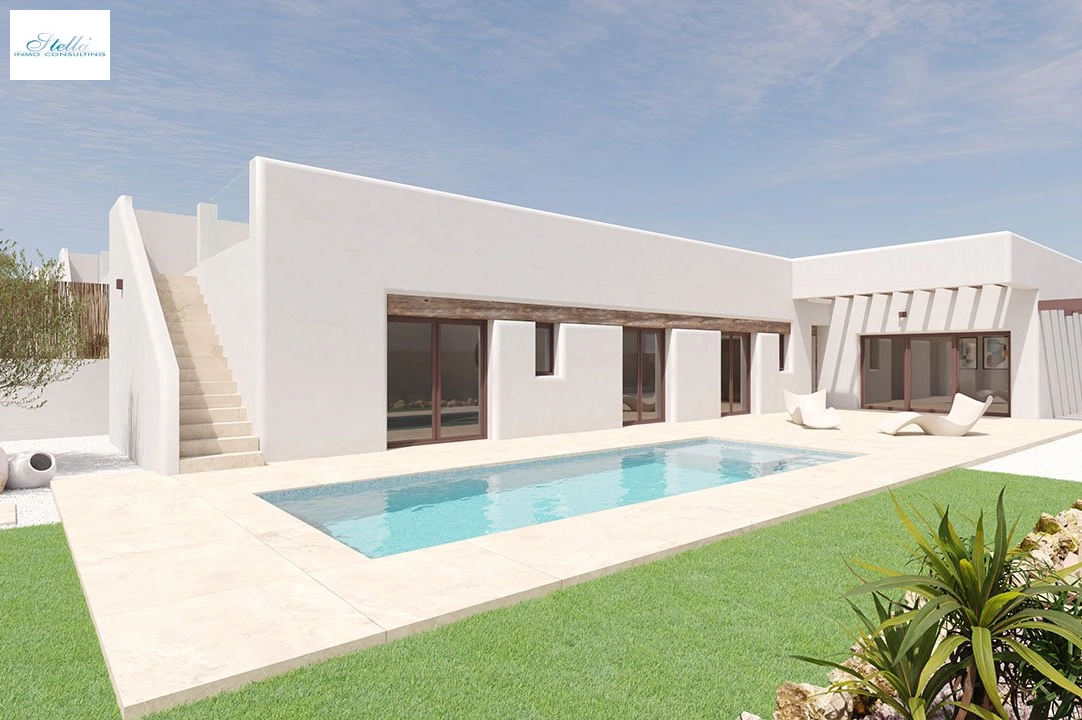 villa en Algorfa en vente, construit 175 m², estado nuevo, aire acondicionado, terrain 454 m², 3 chambre, 2 salle de bains, piscina, ref.: HA-ARN-108-E01-1