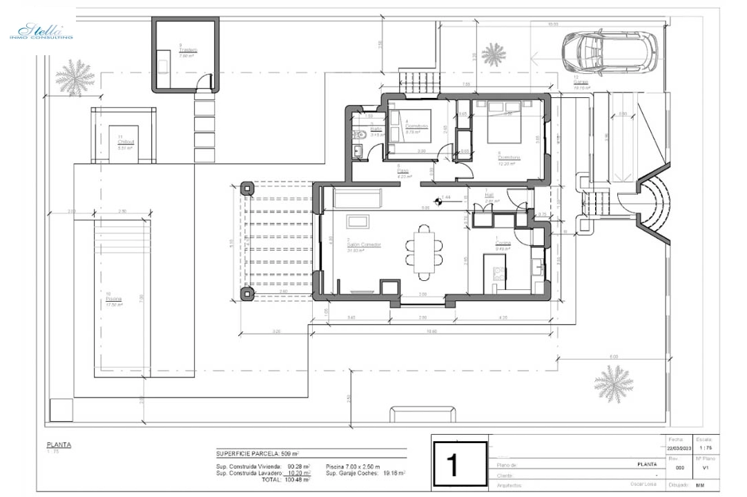 villa en Polop en vente, construit 107 m², aire acondicionado, terrain 509 m², 2 chambre, 1 salle de bains, piscina, ref.: BP-7008POL-5