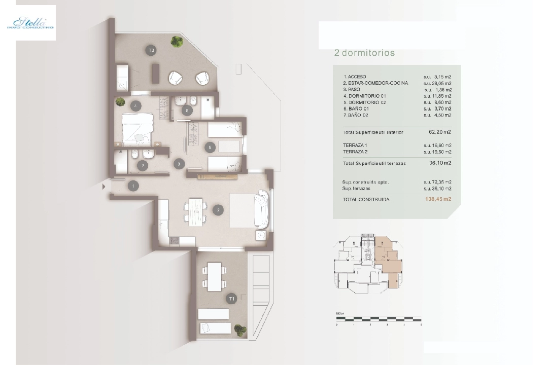 appartement en Calpe en vente, construit 72 m², ano de construccion 2023, + KLIMA, aire acondicionado, 2 chambre, 2 salle de bains, piscina, ref.: BI-CA.A-019-16