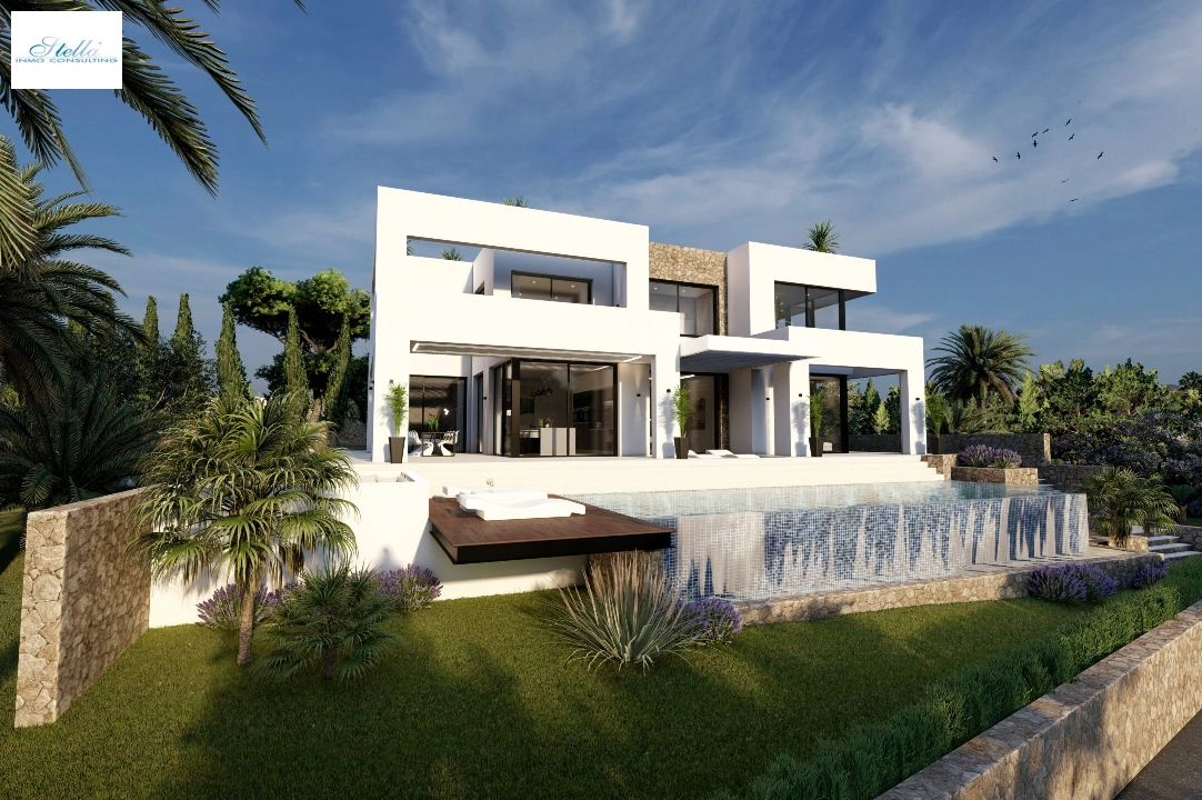 villa en Benissa(Benissa Costa) en vente, construit 574 m², aire acondicionado, terrain 1372 m², 4 chambre, 4 salle de bains, piscina, ref.: BP-7015BEN-45