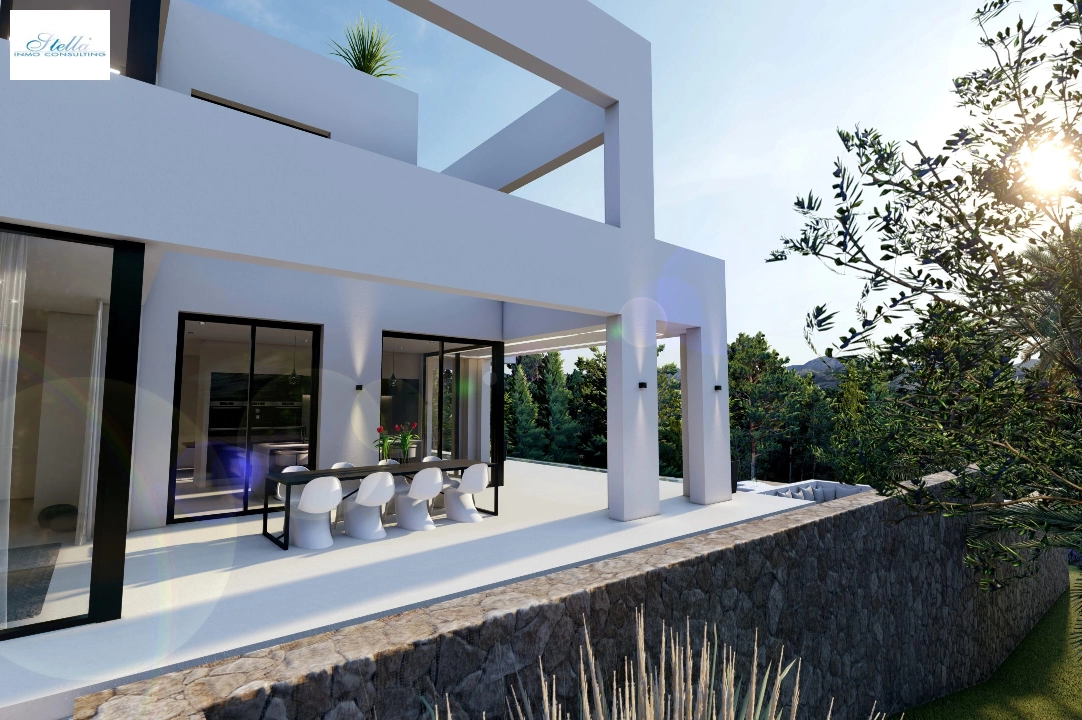 villa en Benissa(Benissa Costa) en vente, construit 574 m², aire acondicionado, terrain 1372 m², 4 chambre, 4 salle de bains, piscina, ref.: BP-7015BEN-46