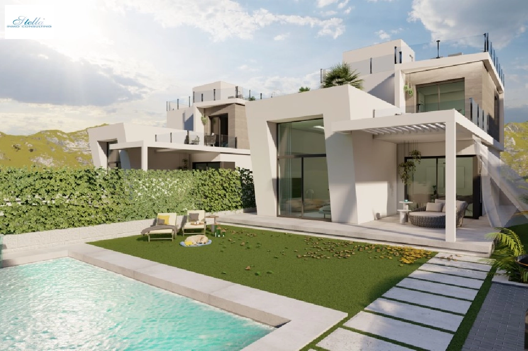 villa en Finestrat en vente, construit 163 m², ano de construccion 2023, aire acondicionado, terrain 346 m², 3 chambre, 3 salle de bains, piscina, ref.: BI-AL.H-030-15