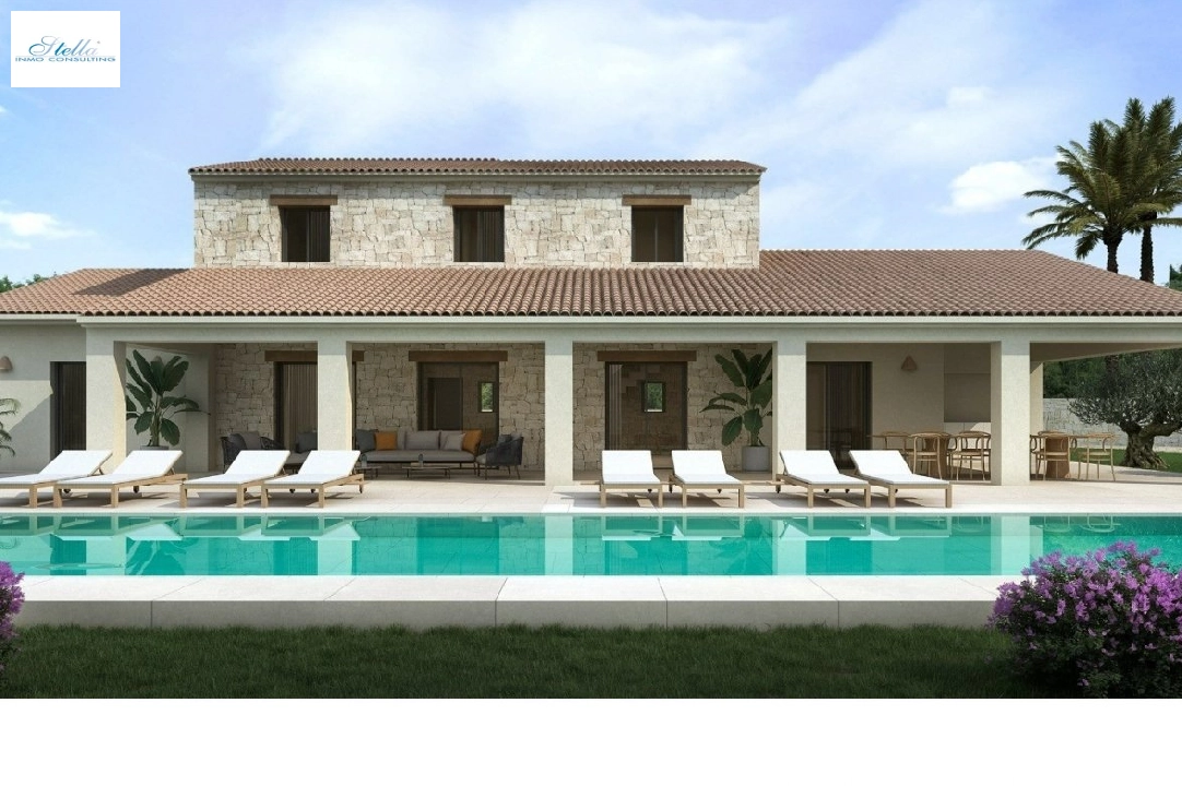 villa en Moraira(Benimeit) en vente, construit 699 m², aire acondicionado, terrain 13500 m², 4 chambre, 4 salle de bains, piscina, ref.: AM-11734DA-3700-1