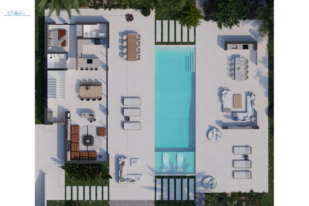 villa en Javea - Xabia(Portichol) en vente, construit 260 m², aire acondicionado, terrain 1000 m², 4 chambre, 5 salle de bains, piscina, ref.: AM-12031DA-3700-12