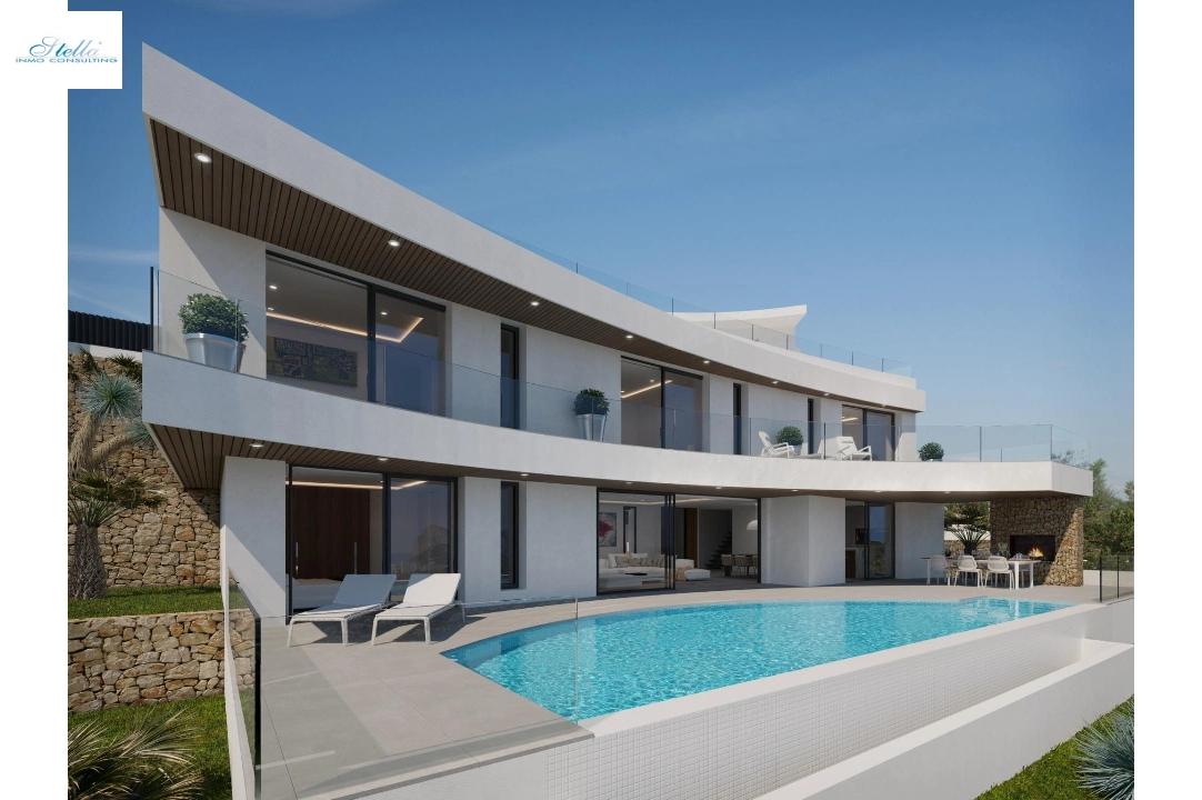 villa en Calpe(Empedrola) en vente, construit 300 m², aire acondicionado, terrain 1000 m², 4 chambre, 4 salle de bains, piscina, ref.: AM-12070DA-3700-1