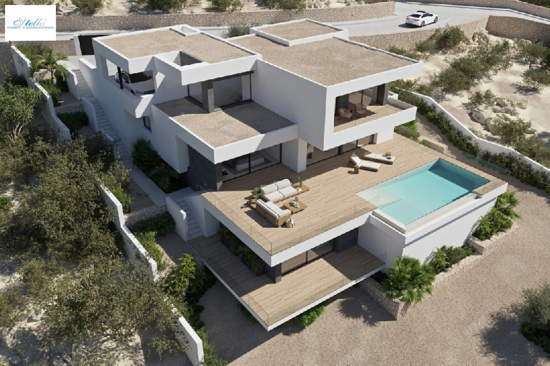 villa en Cumbre del Sol(Residencial Plus Jazmines) en vente, construit 207 m², terrain 1020 m², 3 chambre, 4 salle de bains, piscina, ref.: VA-AJ137-6