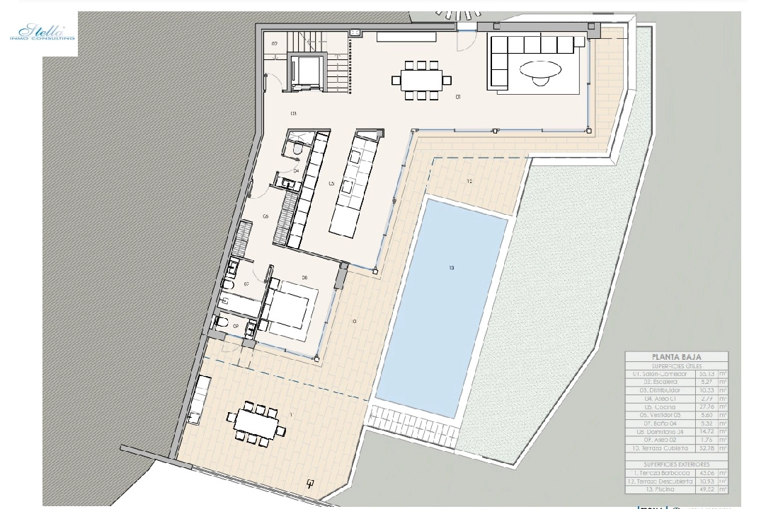 villa en Altea(Altea Hills) en vente, construit 610 m², aire acondicionado, terrain 1302 m², 4 chambre, 4 salle de bains, piscina, ref.: BP-3622ALT-27