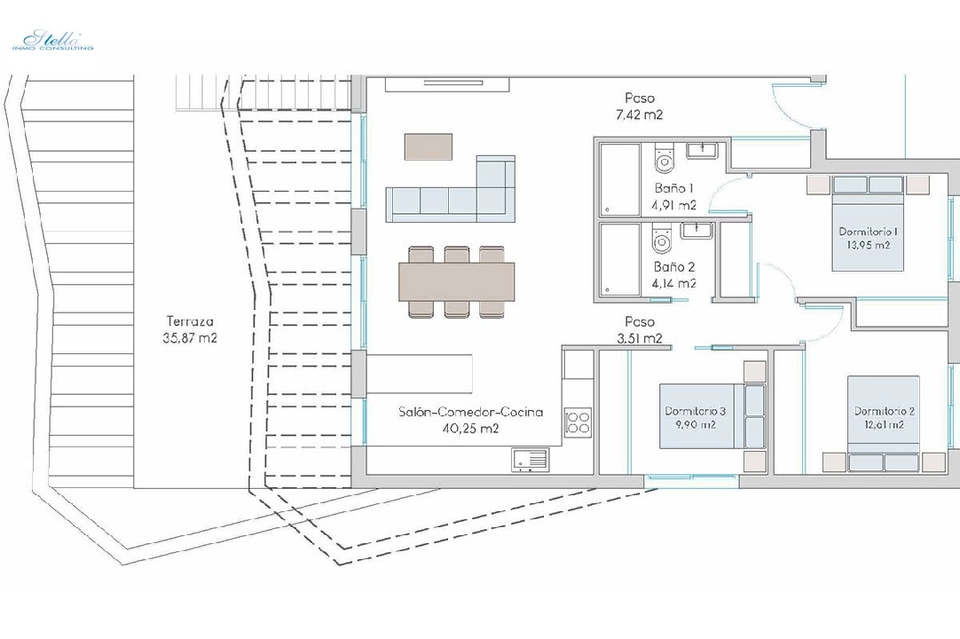 atico en Finestrat en vente, construit 229 m², estado nuevo, 3 chambre, 2 salle de bains, piscina, ref.: HA-FIN-313-A04-10