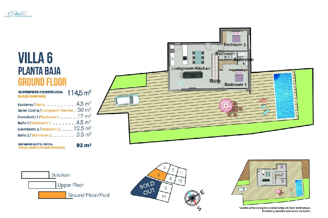 villa en Finestrat en vente, construit 149 m², estado nuevo, terrain 346 m², 3 chambre, 2 salle de bains, piscina, ref.: HA-FIN-120-E03-30