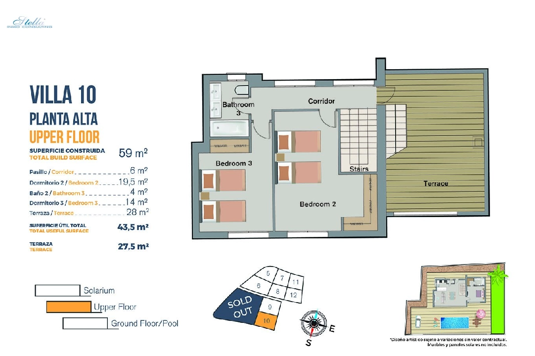 villa en Finestrat en vente, construit 149 m², estado nuevo, terrain 346 m², 3 chambre, 2 salle de bains, piscina, ref.: HA-FIN-120-E03-39