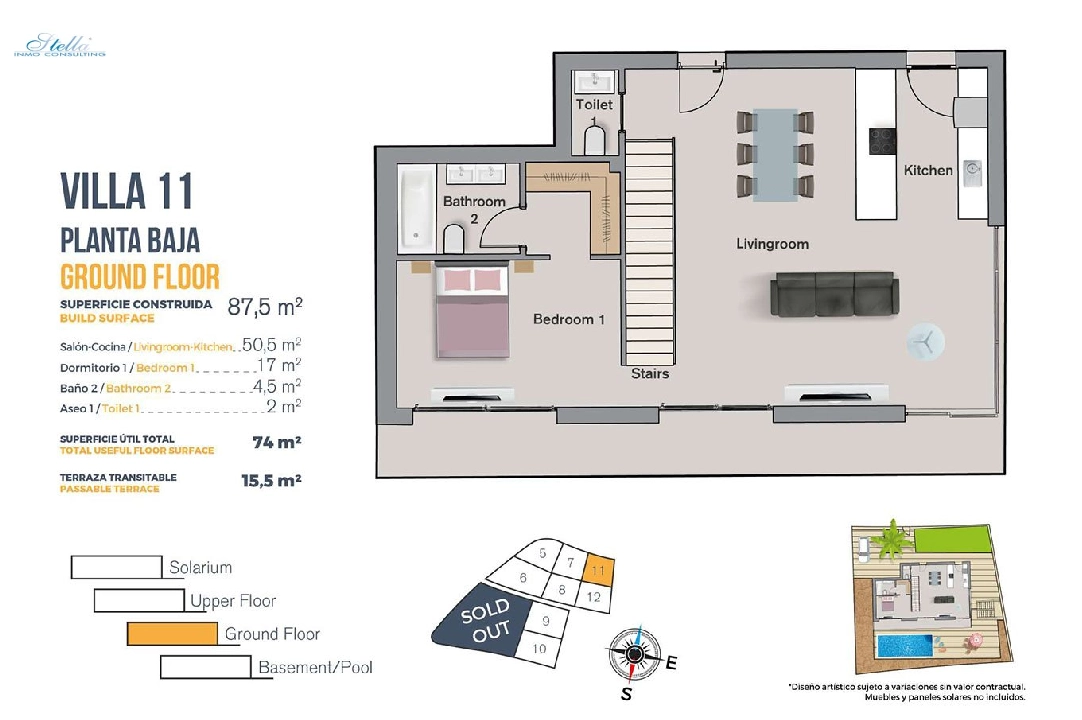 villa en Finestrat en vente, construit 149 m², estado nuevo, terrain 346 m², 3 chambre, 2 salle de bains, piscina, ref.: HA-FIN-120-E03-41