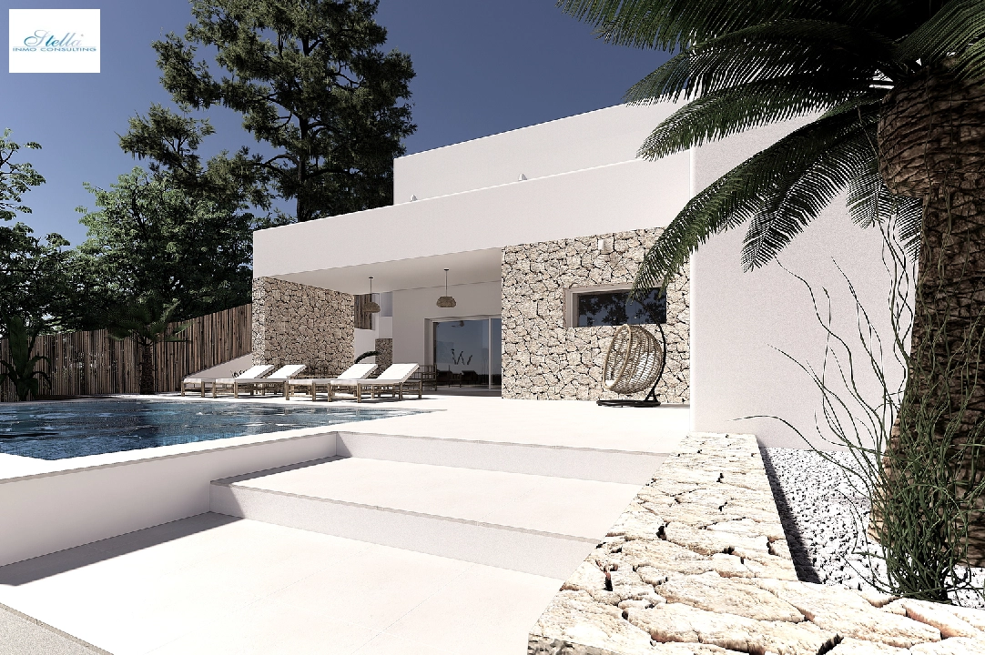 villa en Moraira(Pinar del Advocat) en vente, construit 190 m², aire acondicionado, terrain 800 m², 4 chambre, 4 salle de bains, piscina, ref.: CA-H-1703-AMB-2