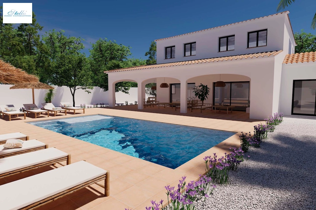 villa en Moraira(Pinar del Advocat) en vente, construit 248 m², aire acondicionado, terrain 1050 m², 4 chambre, 4 salle de bains, piscina, ref.: CA-H-1712-AMB-1