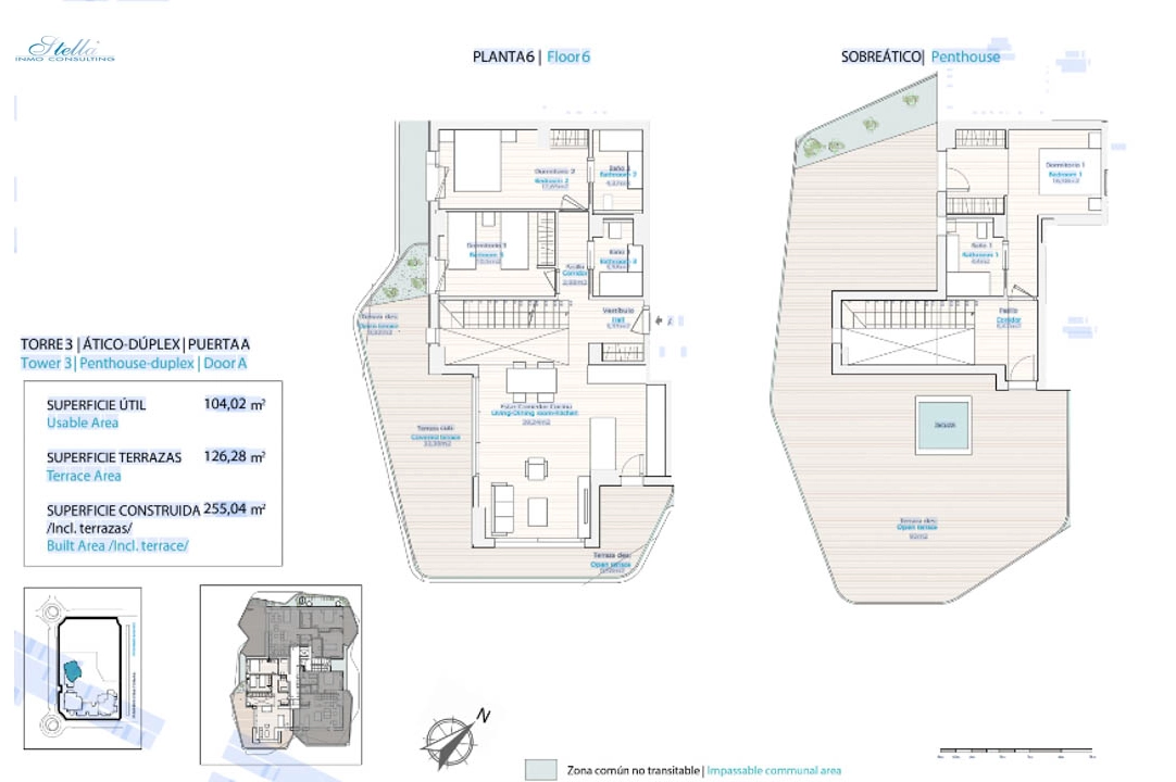 appartement en Vilajoyosa(Les Torres) en vente, construit 259 m², aire acondicionado, 3 chambre, 3 salle de bains, piscina, ref.: BP-7039VIL-35