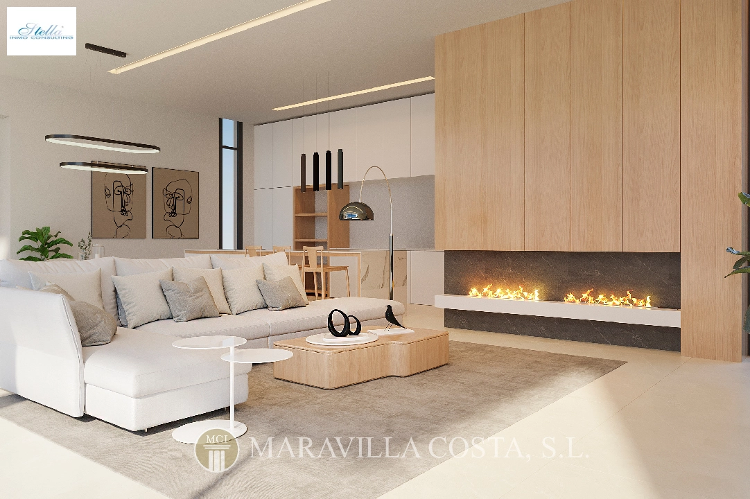villa en Moraira en vente, construit 261 m², ano de construccion 2023, + calefaccion suelo, aire acondicionado, terrain 939 m², 4 chambre, 4 salle de bains, piscina, ref.: MV-2499-3