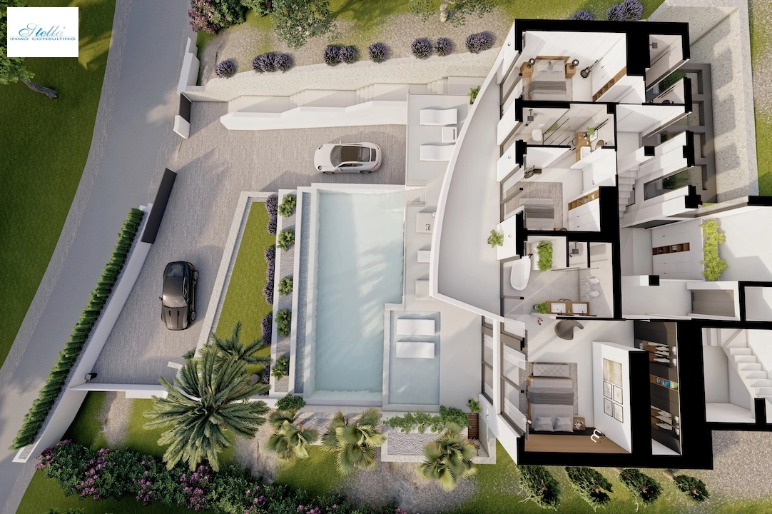 villa en Altea(Sierra de Altea) en vente, construit 500 m², aire acondicionado, terrain 1270 m², 4 chambre, 4 salle de bains, piscina, ref.: CA-H-1718-AMB-21