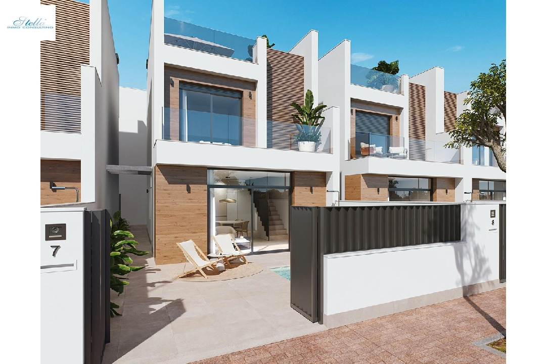 villa en San Pedro del Pinatar en vente, construit 158 m², estado nuevo, terrain 129 m², 3 chambre, 2 salle de bains, piscina, ref.: HA-SAN-115-E01-1