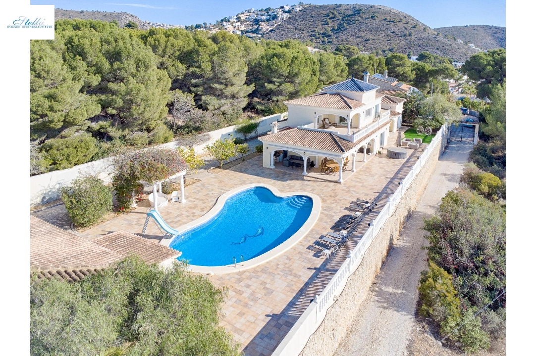 villa en Moraira(Pla del mar) en vente, construit 466 m², aire acondicionado, terrain 2040 m², 5 chambre, 5 salle de bains, piscina, ref.: AM-12066DA-3700-1