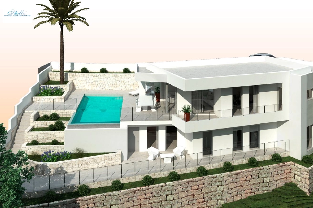 villa en Moraira(Sol park) en vente, construit 286 m², aire acondicionado, terrain 800 m², 3 chambre, 2 salle de bains, piscina, ref.: AM-12126DA-3700-6