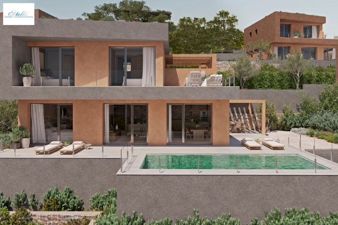 villa en Lliber(Airen Collection) en vente, construit 162 m², terrain 473 m², 3 chambre, 3 salle de bains, piscina, ref.: VA-LG117-4