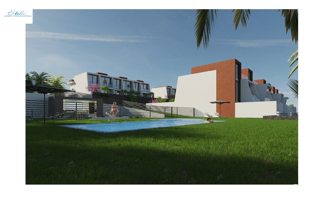 casa de pueblo en Calpe(Marisol Park) en vente, construit 106 m², aire acondicionado, terrain 138 m², 3 chambre, 2 salle de bains, piscina, ref.: CA-B-1687-AMB-1