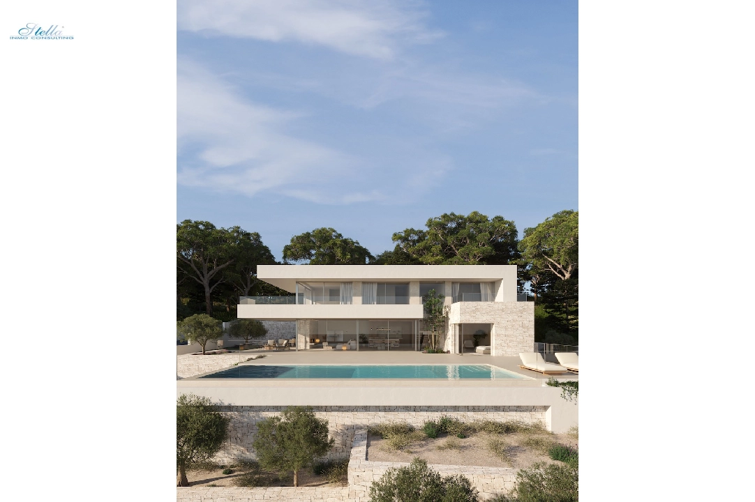 villa en Moraira(La Sabatera) en vente, construit 311 m², aire acondicionado, terrain 977 m², 4 chambre, 4 salle de bains, piscina, ref.: CA-H-1738-AMB-1