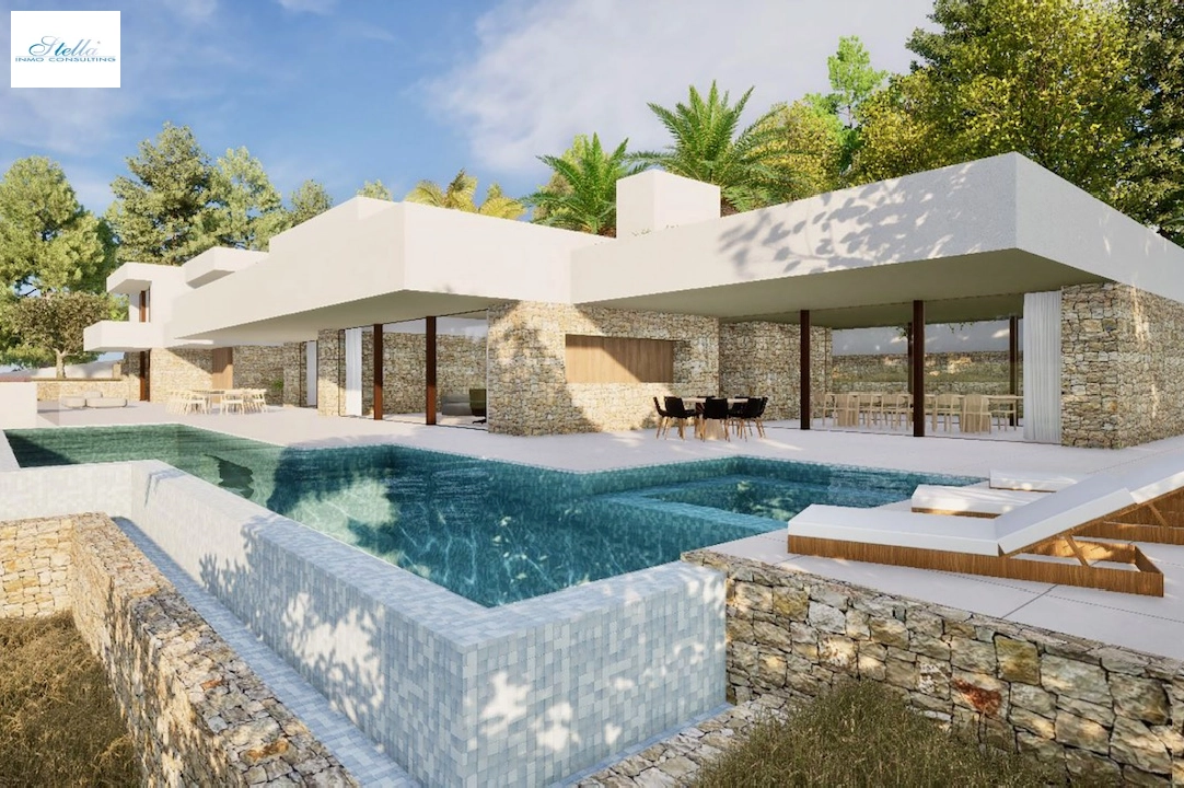 villa en Moraira(Fanadix) en vente, construit 2264 m², terrain 2896 m², 4 chambre, 4 salle de bains, piscina, ref.: CA-H-1746-AMBI-1