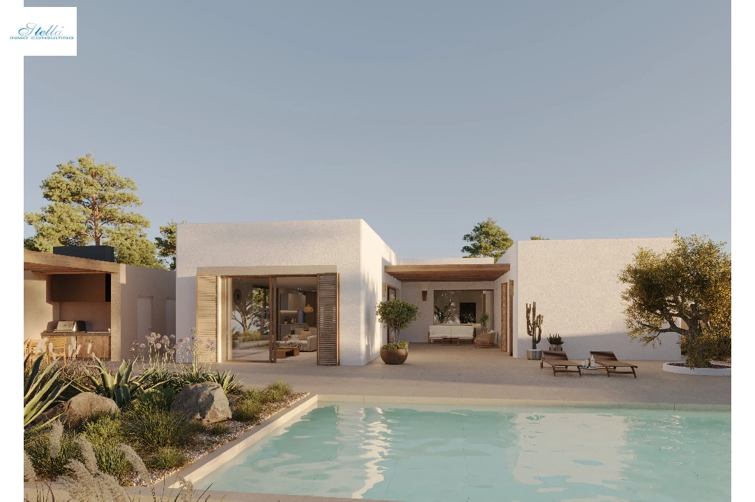 villa en Moraira(Solpark) en vente, construit 214 m², aire acondicionado, terrain 985 m², 4 chambre, 3 salle de bains, piscina, ref.: CA-H-1748-AMB-1