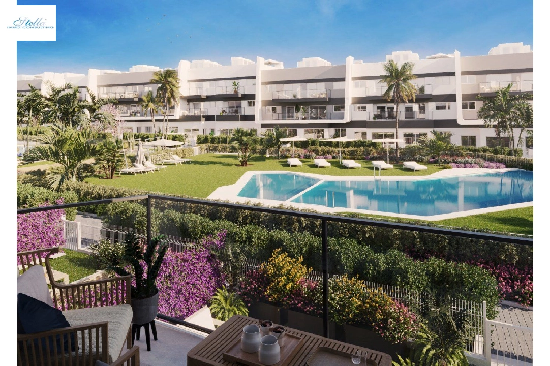 appartement en Santa Pola(Gran Alacant) en vente, construit 88 m², aire acondicionado, terrain 63 m², 3 chambre, 2 salle de bains, piscina, ref.: AM-1077DA-3700-14