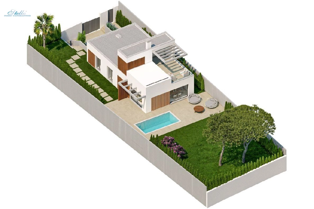 villa en Finestrat(Finestrat) en vente, construit 151 m², aire acondicionado, terrain 409 m², 3 chambre, 2 salle de bains, piscina, ref.: AM-1107DA-3700-11
