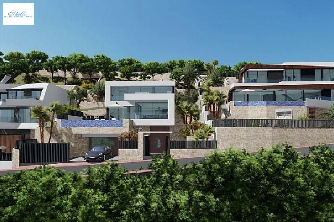 villa en Calpe(Urbanizaciones) en vente, construit 489 m², aire acondicionado, terrain 770 m², 4 chambre, 5 salle de bains, piscina, ref.: AM-1186DA-3700-13