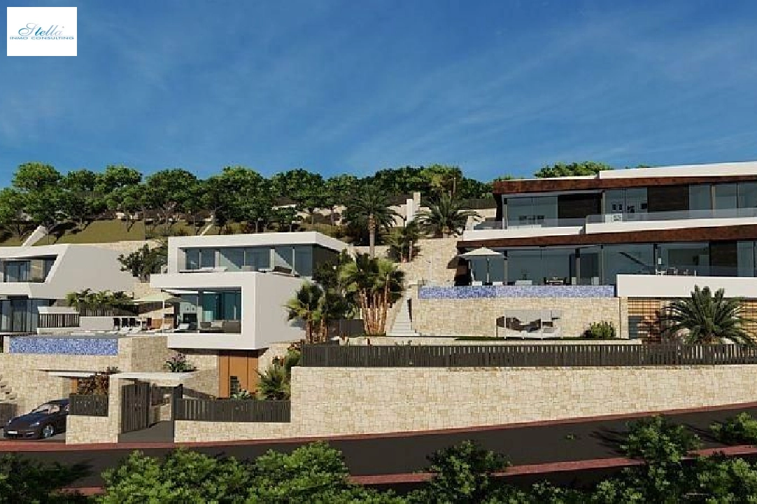 villa en Calpe(Urbanizaciones) en vente, construit 489 m², aire acondicionado, terrain 770 m², 4 chambre, 5 salle de bains, piscina, ref.: AM-1186DA-3700-14