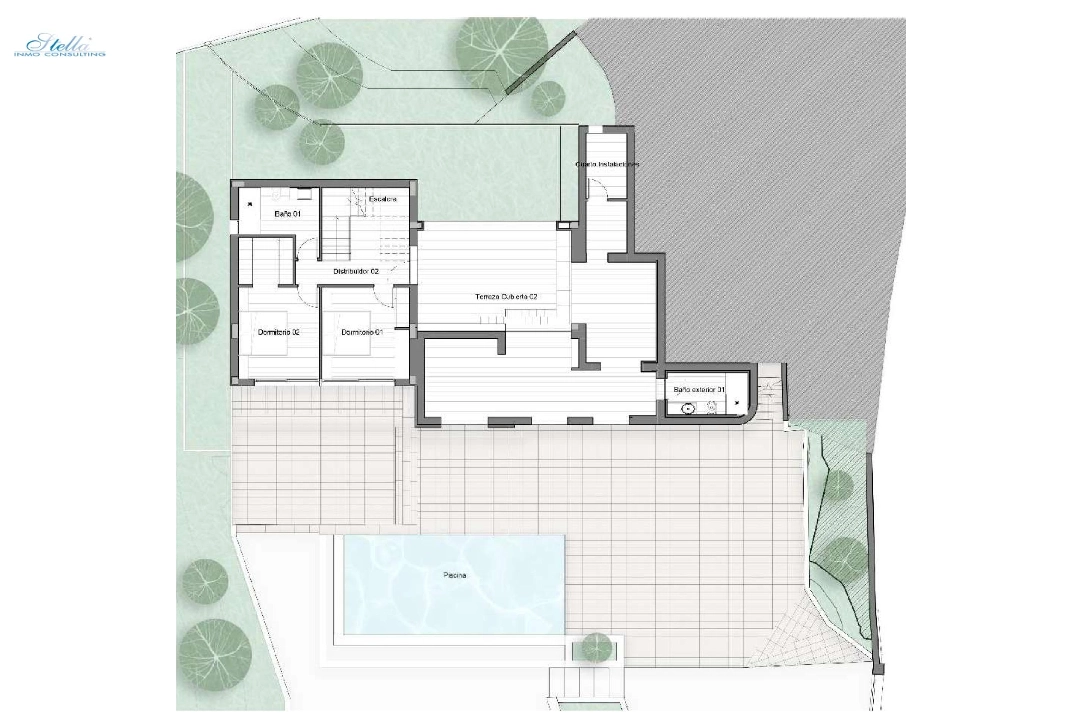 villa en Altea(La Sierra) en vente, construit 416 m², aire acondicionado, terrain 1100 m², 4 chambre, 4 salle de bains, piscina, ref.: AM-1229DA-3700-9