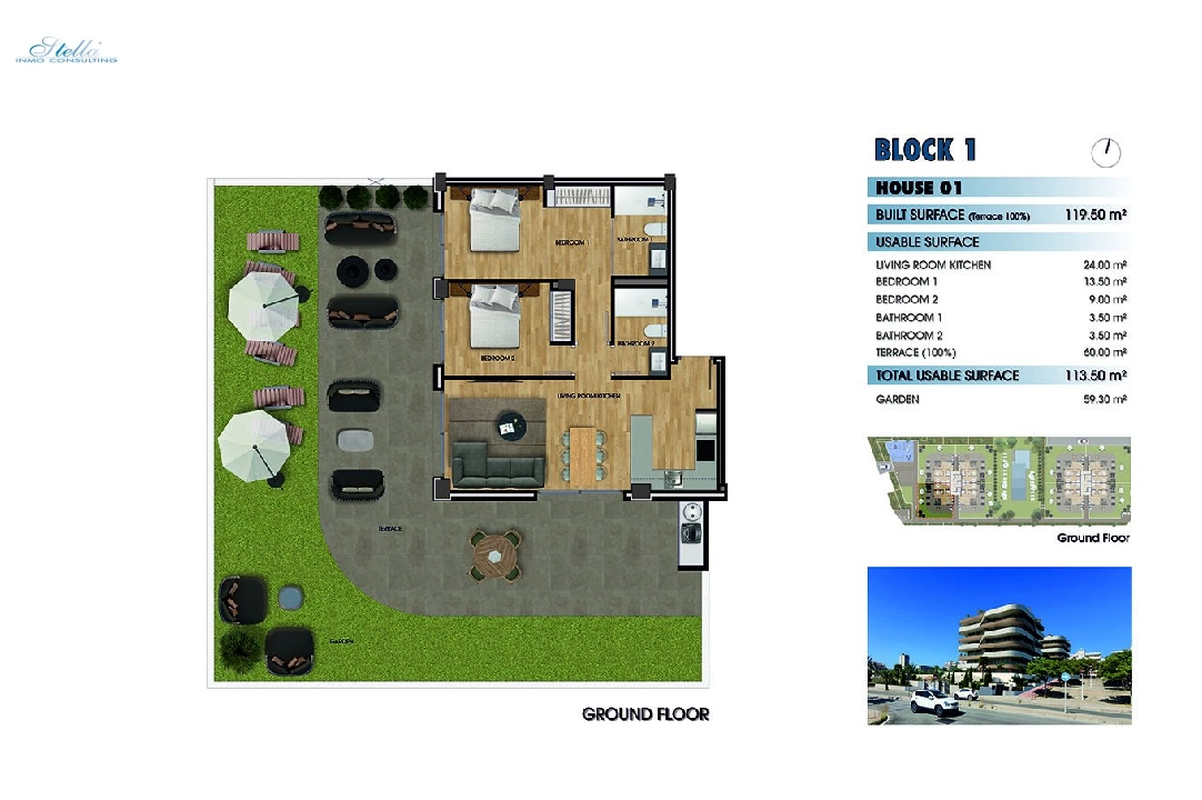 apartamento en la planta superior en Los Arenales del Sol en vente, construit 117 m², estado nuevo, 2 chambre, 2 salle de bains, piscina, ref.: HA-ADN-141-A01-26