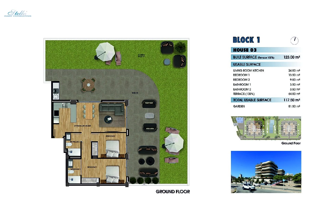 apartamento en la planta superior en Los Arenales del Sol en vente, construit 117 m², estado nuevo, 2 chambre, 2 salle de bains, piscina, ref.: HA-ADN-141-A01-28