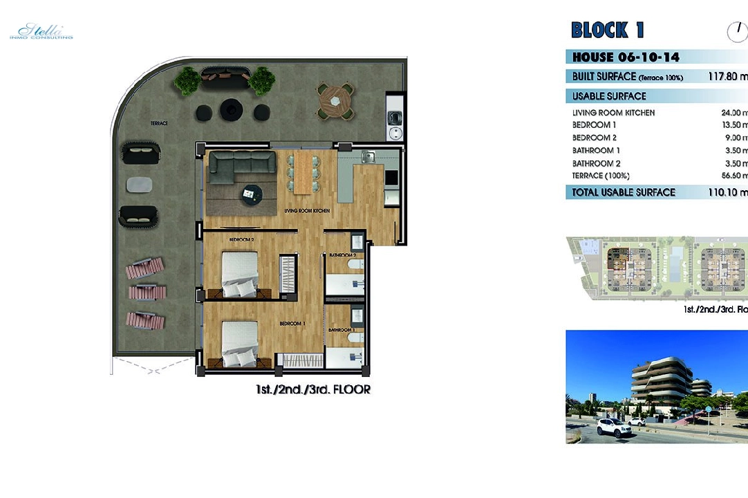 apartamento en la planta superior en Los Arenales del Sol en vente, construit 117 m², estado nuevo, 2 chambre, 2 salle de bains, piscina, ref.: HA-ADN-141-A01-31