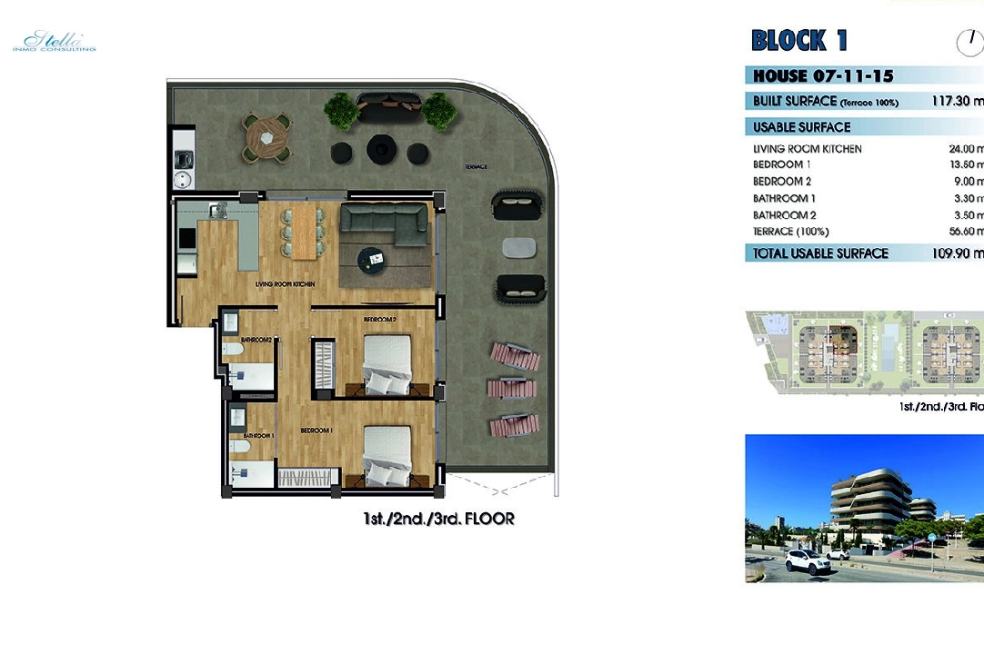 apartamento en la planta superior en Los Arenales del Sol en vente, construit 117 m², estado nuevo, 2 chambre, 2 salle de bains, piscina, ref.: HA-ADN-141-A01-32