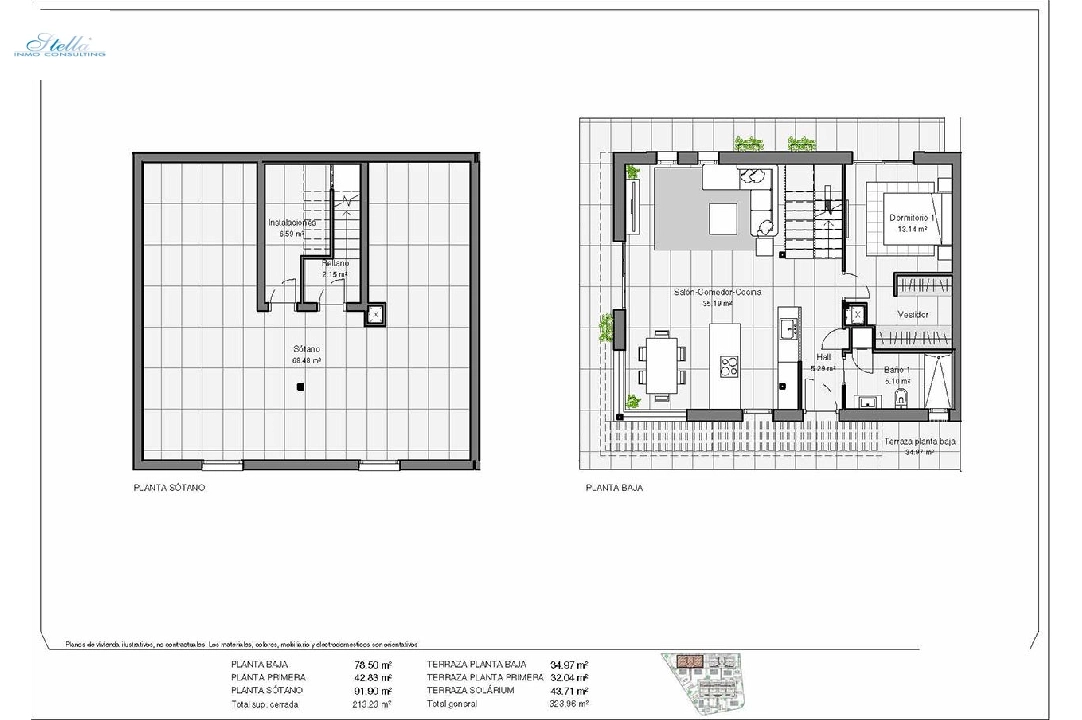 casa duplex en Polop en vente, construit 324 m², estado nuevo, terrain 353 m², 3 chambre, 2 salle de bains, piscina, ref.: HA-PON-300-D01-5