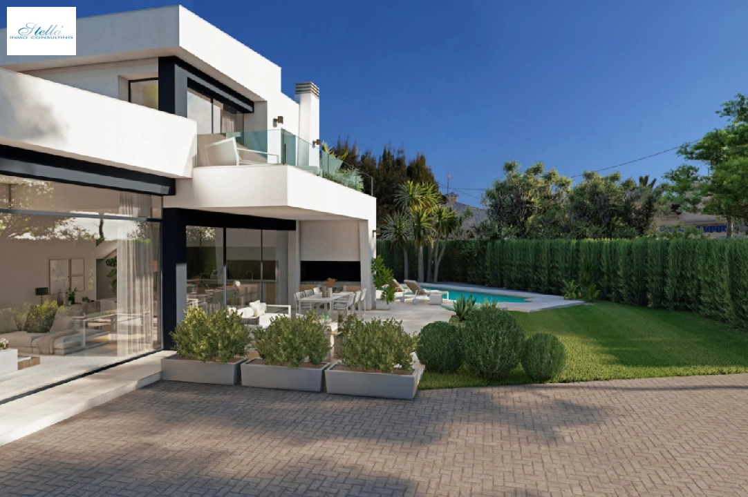 villa en Benissa(La Fustera) en vente, construit 284 m², aire acondicionado, terrain 725 m², 3 chambre, 3 salle de bains, piscina, ref.: BI-BE.H-903-4