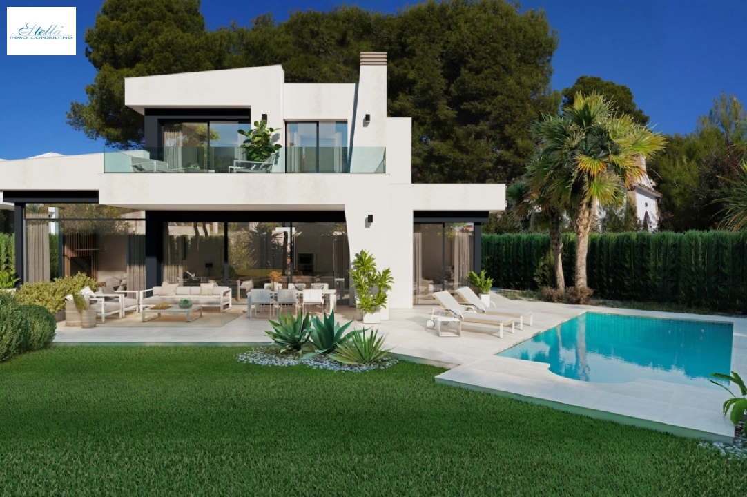 villa en Benissa(La Fustera) en vente, construit 284 m², aire acondicionado, terrain 725 m², 3 chambre, 3 salle de bains, piscina, ref.: BI-BE.H-903-5