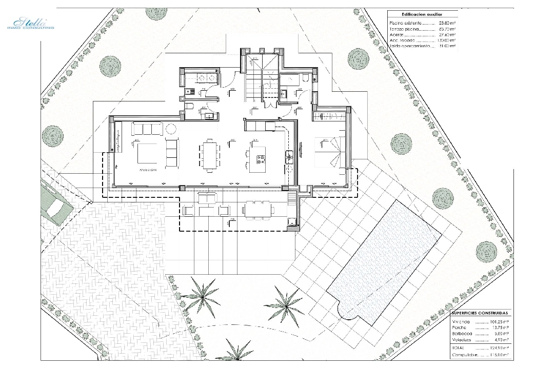 villa en Benissa(La Fustera) en vente, construit 284 m², aire acondicionado, terrain 725 m², 3 chambre, 3 salle de bains, piscina, ref.: BI-BE.H-903-6