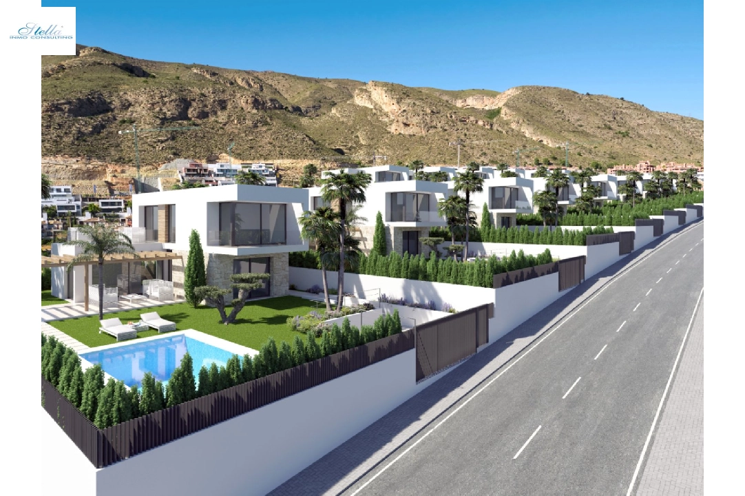 villa en Finestrat en vente, construit 282 m², ano de construccion 2023, + KLIMA, aire acondicionado, terrain 482 m², 3 chambre, 3 salle de bains, piscina, ref.: BI-AL.H-032-2