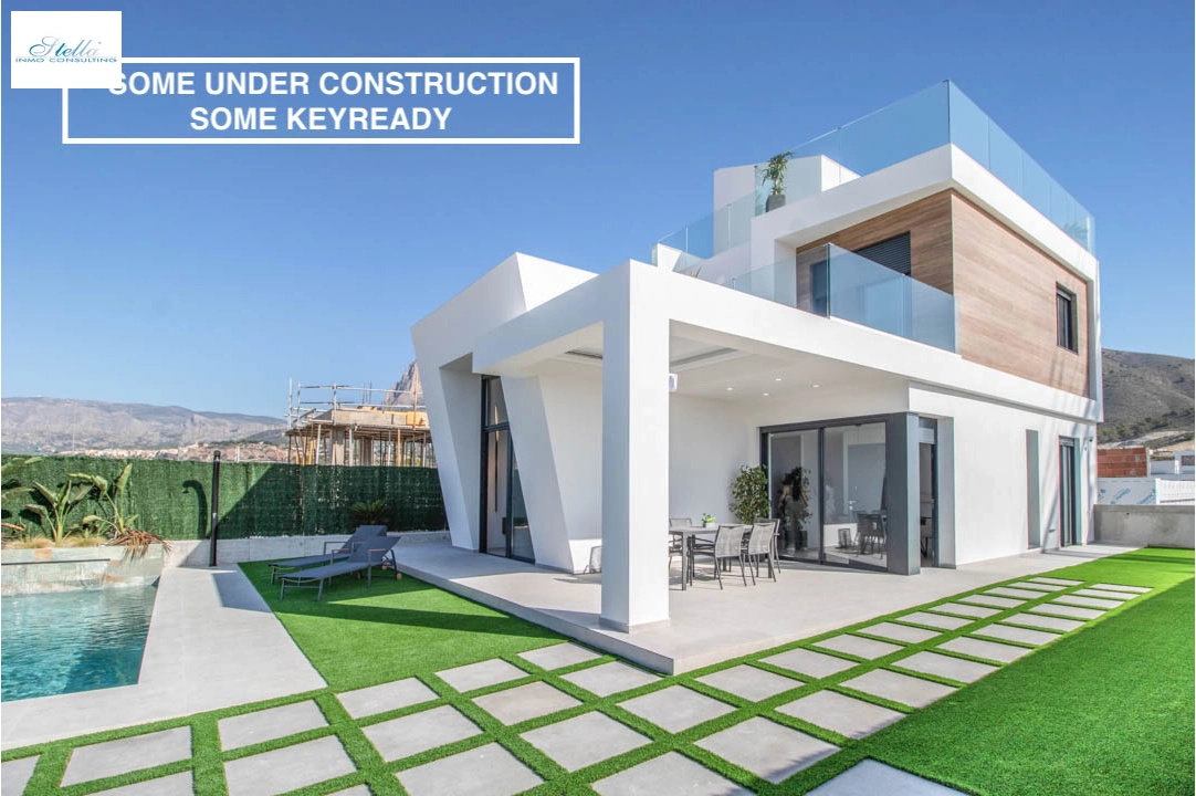 villa en Finestrat(Puigcampana Golf) en vente, construit 164 m², aire acondicionado, terrain 354 m², 3 chambre, 2 salle de bains, ref.: BP-7057FIN-1