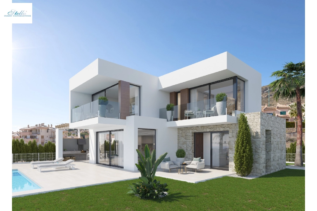 villa en Finestrat en vente, construit 423 m², ano de construccion 2024, + KLIMA, aire acondicionado, terrain 578 m², 4 chambre, 3 salle de bains, piscina, ref.: BI-AL.H-033-13