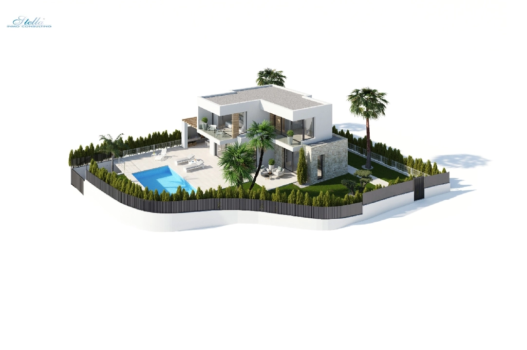 villa en Finestrat en vente, construit 423 m², ano de construccion 2024, + KLIMA, aire acondicionado, terrain 578 m², 4 chambre, 3 salle de bains, piscina, ref.: BI-AL.H-033-15