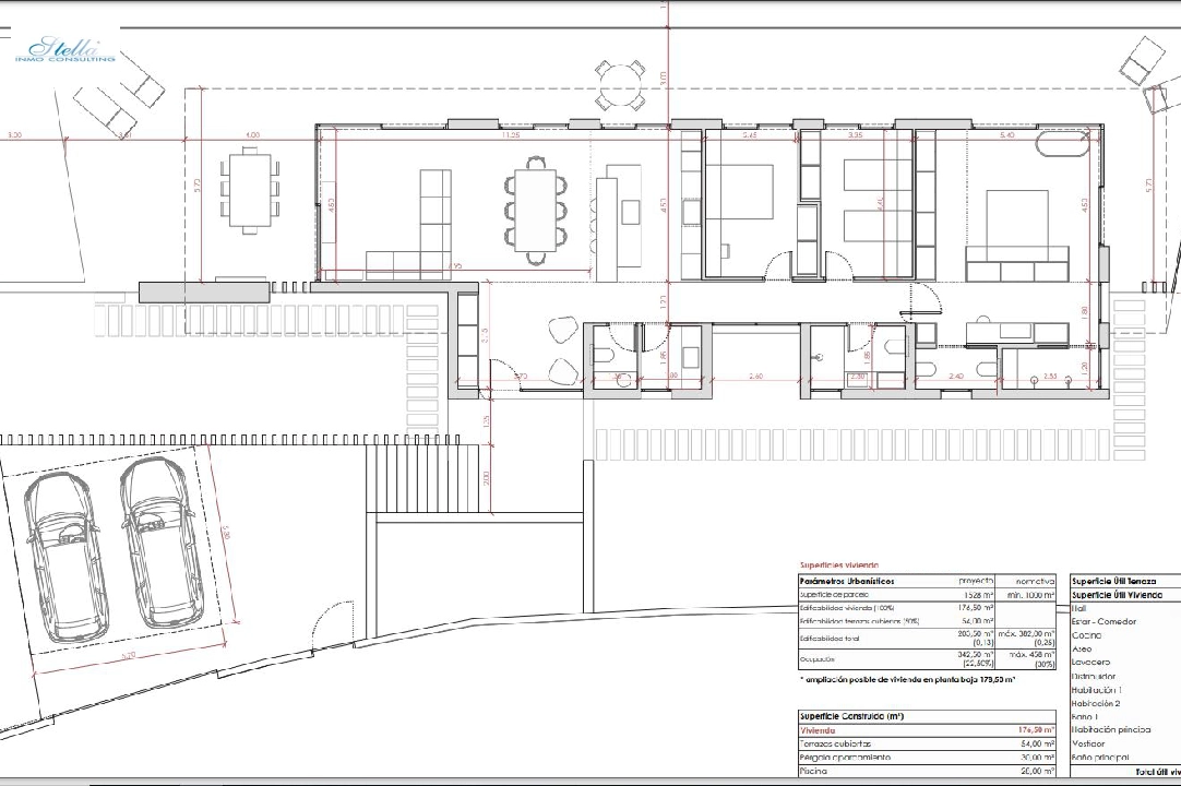 villa en Denia en vente, construit 176 m², ano de construccion 2023, aire acondicionado, terrain 1514 m², 3 chambre, 3 salle de bains, piscina, ref.: BI-DE.H-008-27